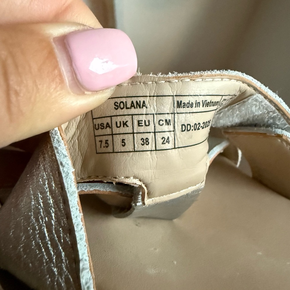 Vionic Solana Silver Leather Platform Sandals Sz:… - image 5